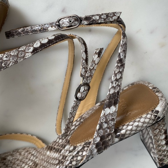 NWT Alexandre Birman ‘Nelly’ Python Heels, Size 36 EU (6 US) Natural Color - Picture 8 of 14